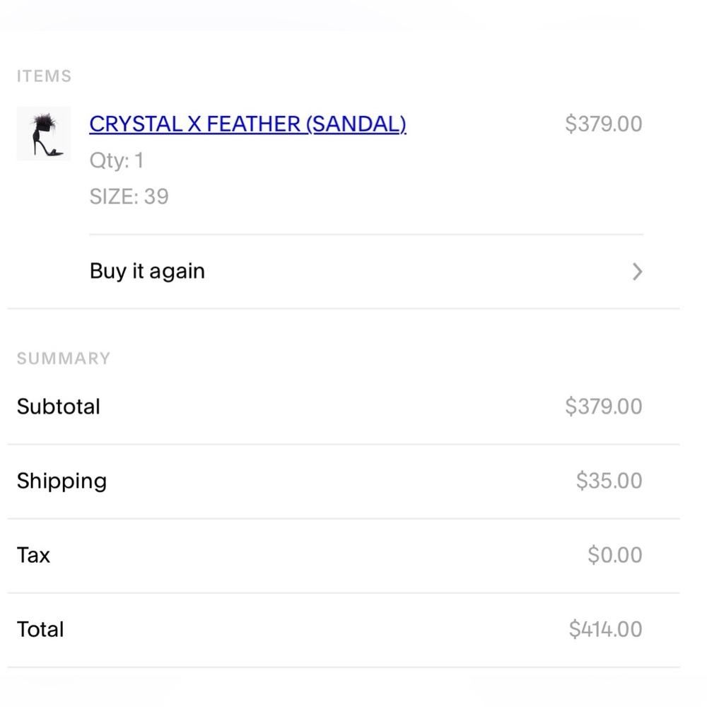 Brand: Iamjenniferle size 39 (8.5) crystal x feather (Sandal) - Picture 5 of 5